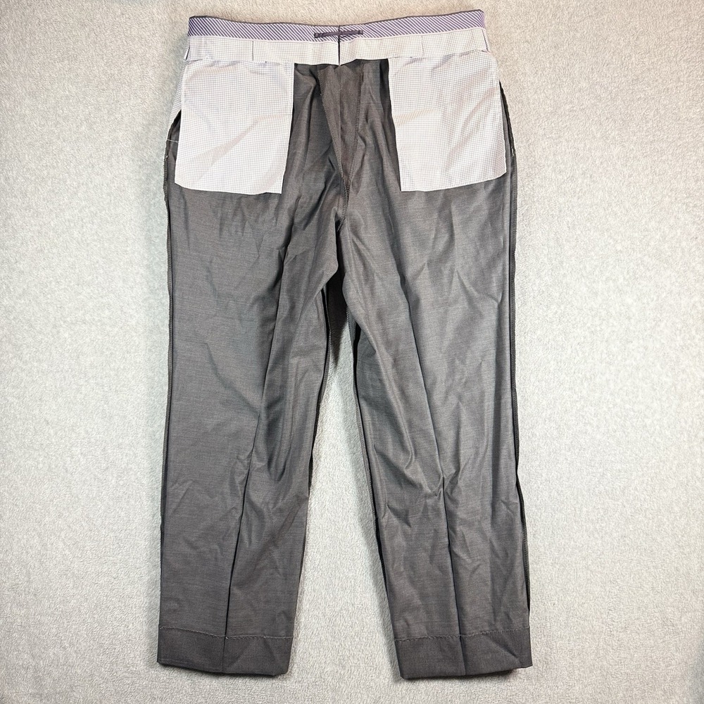 Jack Victor Loro Piana Dress Pants Mens 38x30‎ Gray Trousers Union Made Canada - Picture 9 of 12